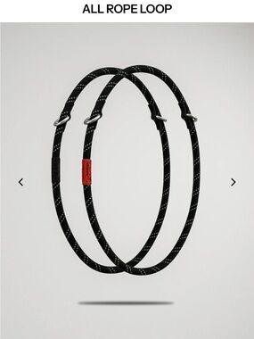 Topologie 10mm Black Reflective Rope Loop straps.
